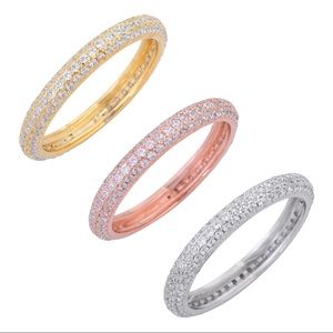 Set of 3 rings gold, silver and rose gold